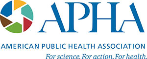 White and blue American Public Health Association Logo