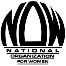 White Background and Black Logo Reading NOW National Organization for Women